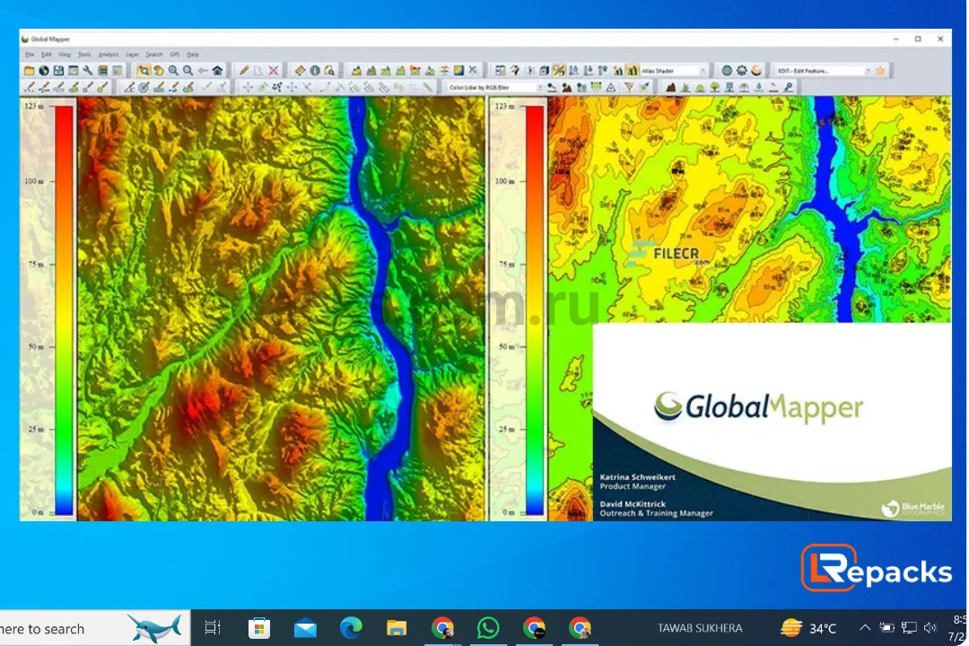 интерфейс Global Mapper