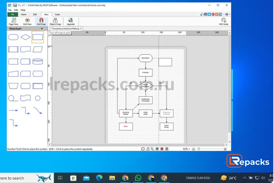 интерфейс NCH ClickCharts Pro